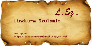 Lindwurm Szulamit névjegykártya